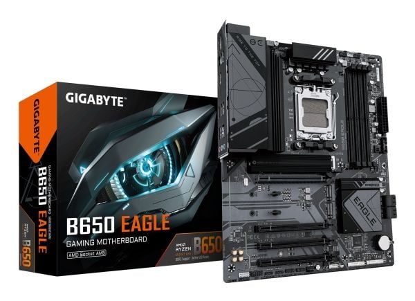 Gigabyte B650 EAGLE - Hovedkort - ATX - Socket AM5 - AMD B650 Chipset - USB-C 3.2 Gen 1, USB 3.2 Gen 2, USB 3.2 Gen 1 - Gigabit LAN - innbygd grafi...