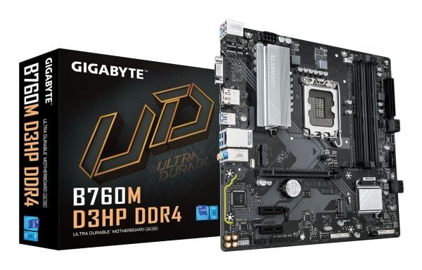 GIGABYTE B760M D3HP DDR4, Intel, LGA 1700, Intel® Celeron®, Intel® Core™ i3, Intel® Core™ i5, Intel® Core™ i7, Intel® Core™ i9,..., LGA 1700, 128 G...