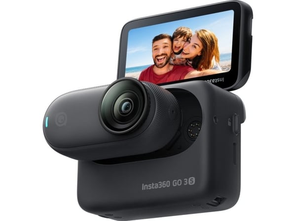 Insta360 Go 3S - Standard Bundle - aktionkamera - 4 K / 30 fps - blixt 64 GB - Bluetooth, Wi-Fi - undervatten upp till 10 m - midnattssvart