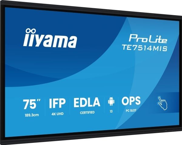 iiyama ProLite TE7514MIS-B2AG - 75" Diagonalklasse LED-bakgrunnsbelyst LCD-skjerm - interaktiv digital skilting - med berøringsskjerm (multiberørin...