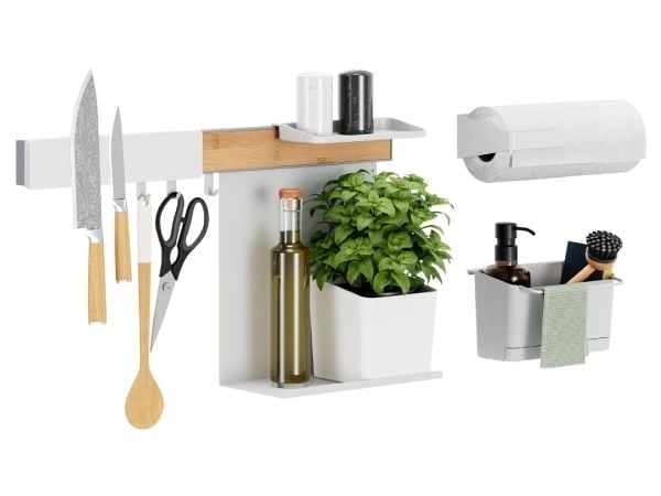 TESA 700430000000, Holder, Hvit, Tre, Metall, Akrylonitril-butadien-styren (ABS), 1 stykker, 865 mm, 140 mm TESA 700430000000, Holder, Hvit, Tre, Metall, Akrylonitril-butadien-styren (ABS), 1 stykker, 865 mm, 140 mm