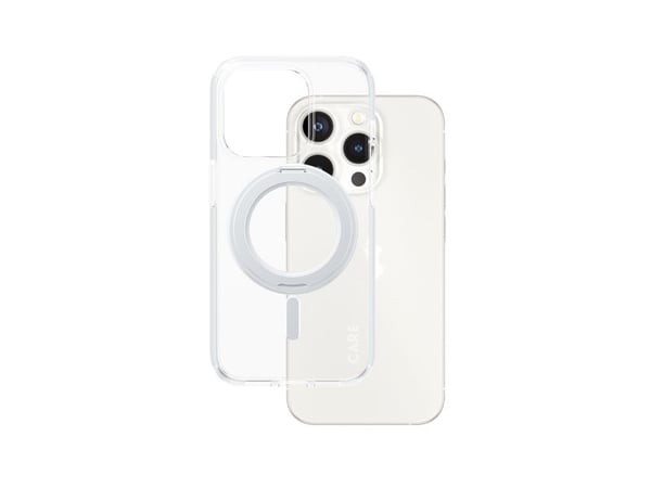CARE by PanzerGlass - Baksidedeksel for mobiltelefon - MagSafe-samsvar - resirkulert plast - gjennomsiktig, sølv - for Apple iPhone 15 Pro