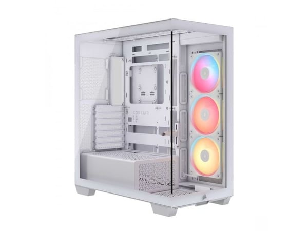 CORSAIR iCUE LINK 3500X LX-R RGB - Mid tower - utvidet ATX (E-ATX) - sidepanel med vindu (herdet glass) - ingen strømforsyning (ATX) - hvit - USB/lyd