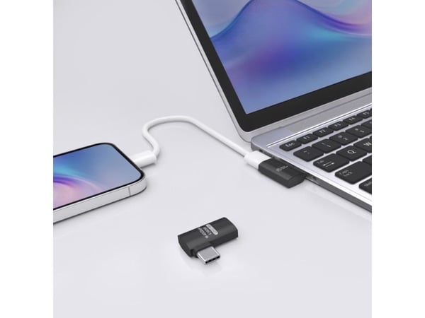 Premium USB4 Gen 3x2 USB-C angeled adapter, 40Gbps, 240W