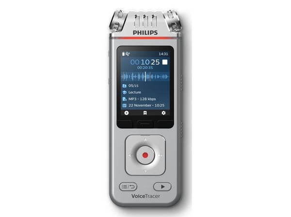 Philips Diktofonas DVT4115 Atmintis 8GB,USB,Micro SDHC maks. 32 GB, 3 mikrofoner
