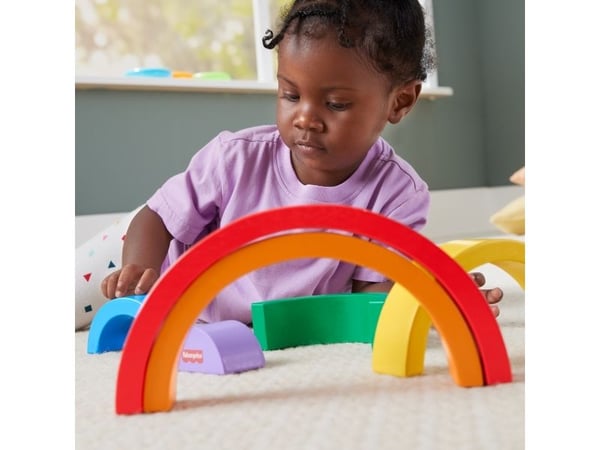Fisher-Price Wooden Stacking Rainbow, Stableblokker, 1,5 år, Tre, 6 stykker