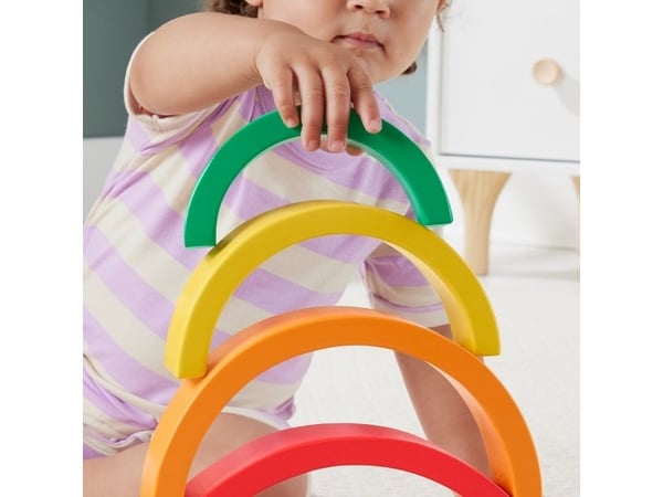 Fisher-Price Wooden Stacking Rainbow, Stableblokker, 1,5 år, Tre, 6 stykker