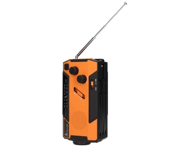 EXTRALINK SOLCELLE NØDRADIOSVEIV DYNAMO POWERBANK 4000MAH MED LOMMELYKT SOS SR-4000