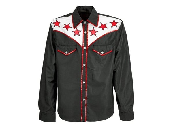 Sort rodeo cowboyskjorte