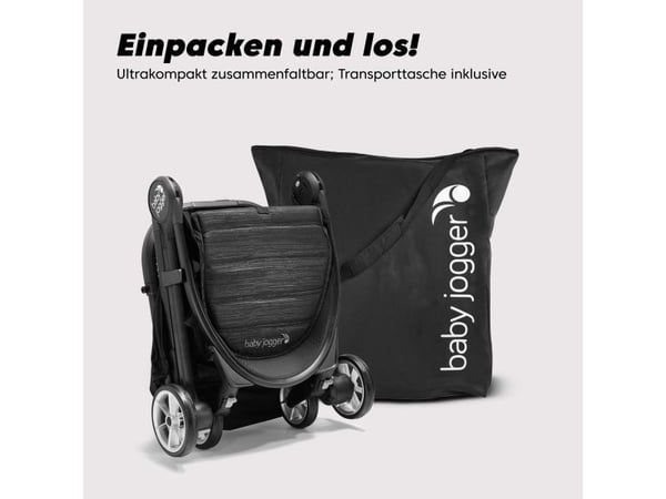 Baby Jogger City Tour 2 barnvagn, terränggående, hopfällbar, grå