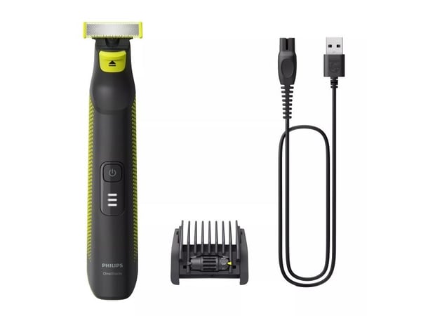 Philips OneBlade Pro QP6506/15 Hårtrimmer og barbermaskin, svart/grønn