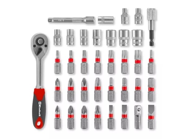 Einhell 49109022, 23 stykker, PH2, PZ3, 1/4", Stål, T10 / T15 / T20 / T25 / T27 / T30 / T40 / H2.5 / H3 / H4 / H5 / H6 / PH1 / 2x PH2 / PH3 / PZ1 /...
