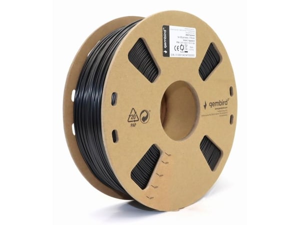 Gembird - Svart - 1 kg - fargeboks - ASA-filament (3D)