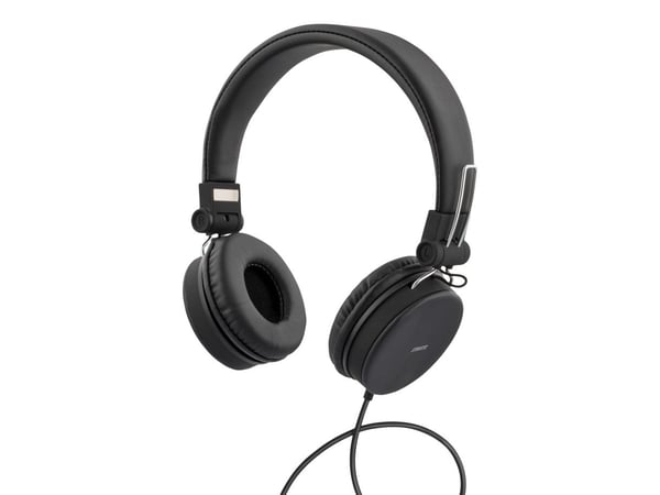 Streetz HL-W200, Koblet med ledninger (ikke trådløs), 20 - 20000 Hz, Samtaler/musikk, 160 g, Hodesett, Svart