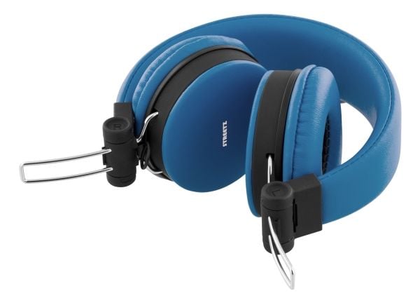 Streetz HL-W201, Koblet med ledninger (ikke trådløs), 20 - 20000 Hz, Samtaler/musikk, 160 g, Hodesett, Blå