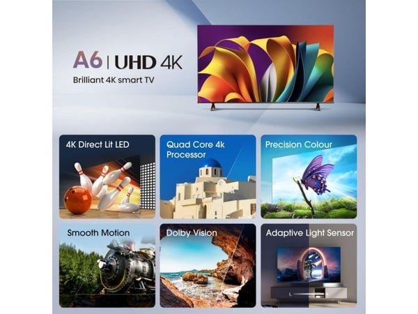 55E6NT(139 cm(55 tuumaa), musta, UltraHD/4K, HDR, Triple Tuner)