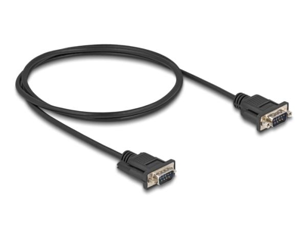 DeLOCK 88000, musta, 1 m, RS-232, RS-232, Uros, Uros