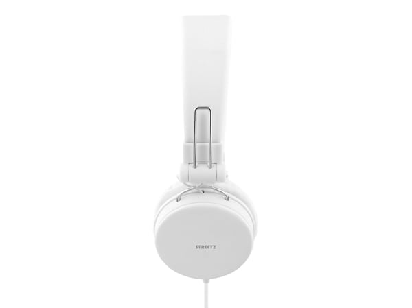 Streetz HL-W203, Koblet med ledninger (ikke trådløs), 20 - 20000 Hz, Samtaler/musikk, 160 g, Hodesett, Hvit