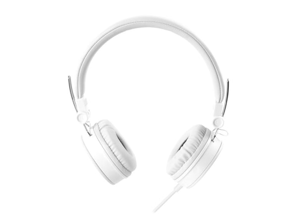 Streetz HL-W203, Koblet med ledninger (ikke trådløs), 20 - 20000 Hz, Samtaler/musikk, 160 g, Hodesett, Hvit