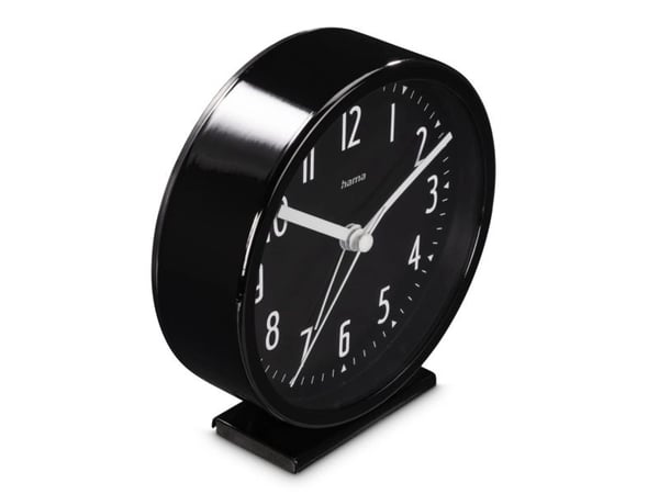 Hama Skye, Mekanisk alarmklokke, Rund, Svart, Innendørs, 12 timers, Plast