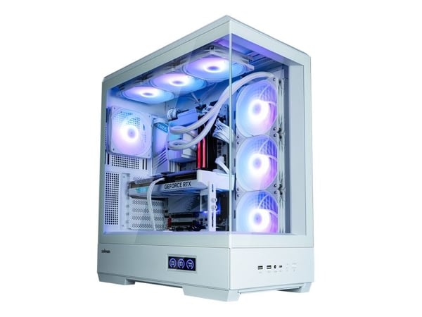 Zalman P50 DS White, Midi Tower, PC, Hvit, ATX, Micro ATX, Mini-ITX, Plast, Stål, Herdet glass, Multi