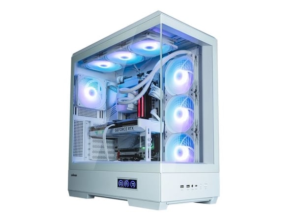 Zalman P50 DS White, Midi Tower, PC, Hvit, ATX, Micro ATX, Mini-ITX, Plast, Stål, Herdet glass, Multi