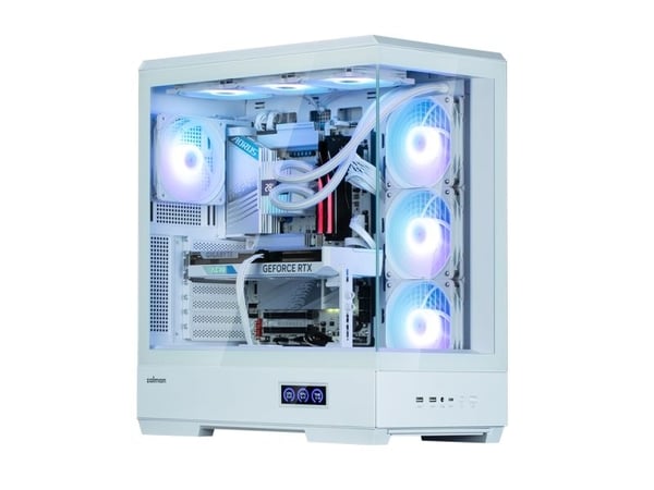 Zalman P50 DS White, Midi Tower, PC, Hvit, ATX, Micro ATX, Mini-ITX, Plast, Stål, Herdet glass, Multi