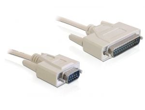 DeLOCK RS-232, 3m, Beige, 3 m, DB-9, DB-25, Hanstik, Hanstik, Hanstik