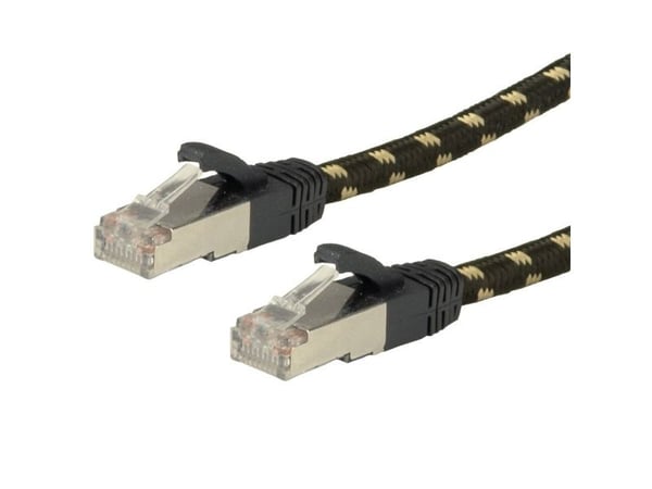 ROLINE Cat6a 0.5m, 0,5 m, Cat6a, S/FTP (S-STP), RJ-45, RJ-45, Sort