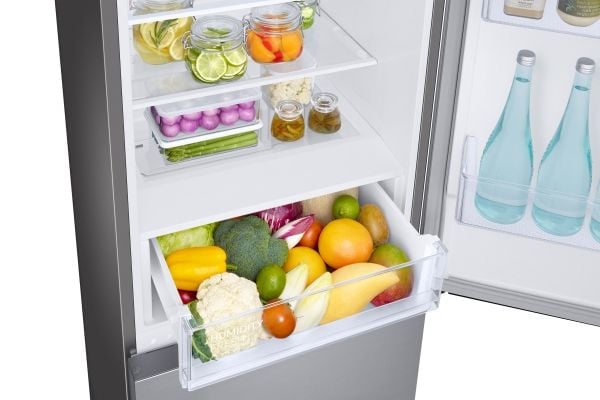 Samsung EcoFlex RB33B612ESA - Kjøleskap/fryser - bunnfryser - bredde: 59.5 cm - dybde: 65.8 cm - høyde: 185.3 cm - 344 liter - Klasse E - sølvinoks