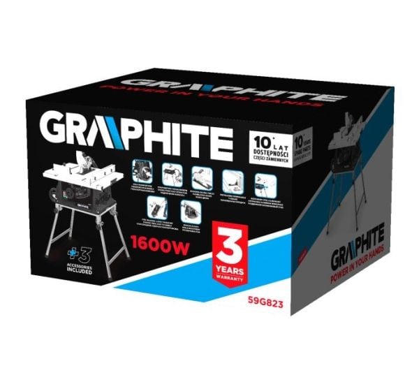 Graphite 59G823, Aluminium, Sort, Grå, 4 ben, 2 hjul, 26,8 kg