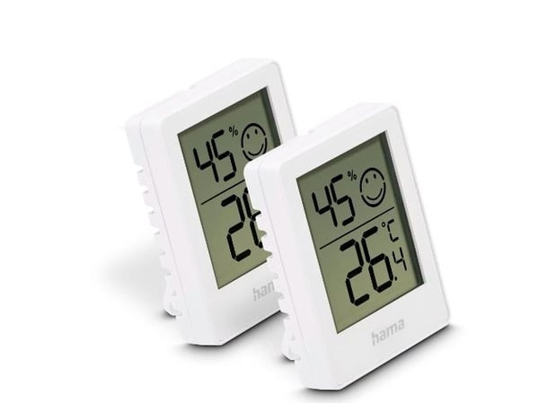 Hama 00222233, Hvit, Inne hygrometer, Inne Termometer, Hygrometer, Termometer, Hygrometer, Termometer, Plast, 10 - 99%