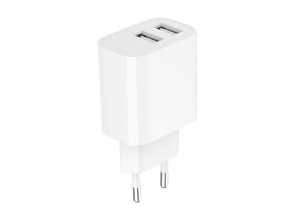 Gembird - Strømadapter - universal - 12 watt - 2.4 A - 2 utgangskontakter (USB) - hvit