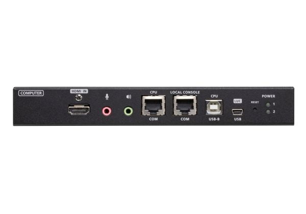 ATEN CN9850 - KVM-svitsj - fjernstyrt delt tilgang, enkeltport, 4K, HDMI - 4 x KVM port(s) - 1 lokalbruker - rackmonterbar