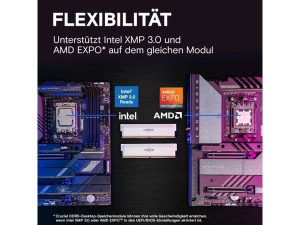 Crucial Pro - Overclocking Edition - DDR5 - sett - 32 GB: 2 x 16 GB - DIMM 288-pin - 6000 MT/s / PC5-48000 - CL36 - 1.35 V - ikke-bufret - on-die E...