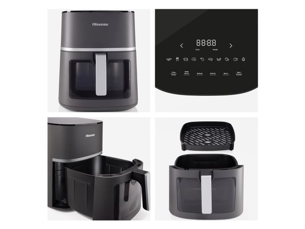 Hisense HAF1900D, Varmluftsfrityr, 7 l, Single/enkelt, Sort, Berøringskontroll, 1800 W