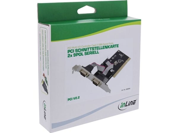 InLine 66636A, PCI, Sarja, Mies, PCI 2.2, DB9, Kiina