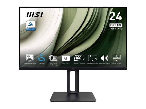 MSI PRO MP245PG 60cm 23,8" FHD IPS 4ms 100hz Pivot svart - flatskjerm (TFT/LCD) - 23,8"
