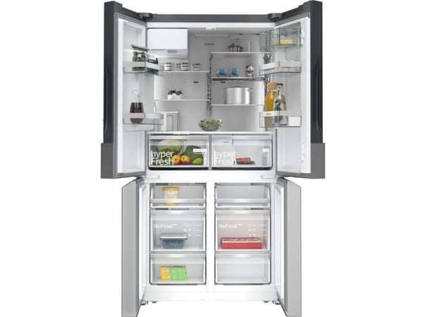 Siemens iQ500 KF96IAPEA - Kjøleskap/fryser - fransk dør underfryser med isdispenser, vannautomat - bredde: 90.5 cm - dybde: 73.1 cm - høyde: 183 cm...