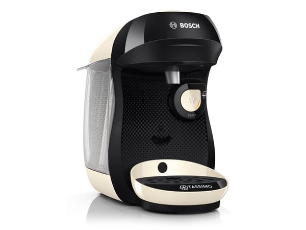 Bosch Tassimo Happy TAS107E, Kapsel kaffemaskin, 0,7 L, Kaffekapsel, 1400 W, Beige, Svart