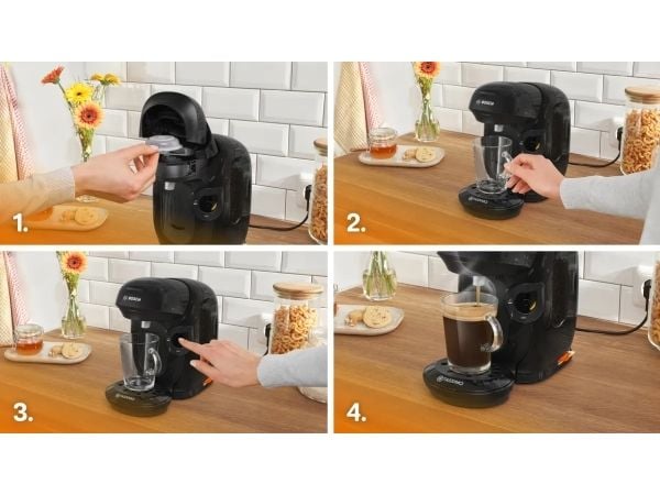 Bosch TASSIMO STYLE TAS112E - Kaffemaskin - resirkulert svart