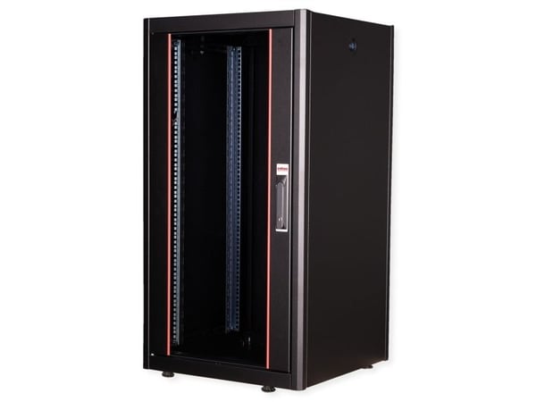 ROLINE 26.21.0200, Fristående rack, 22U, 600 kg, Kuggskenor, Justerbara fötter, 45,4 kg