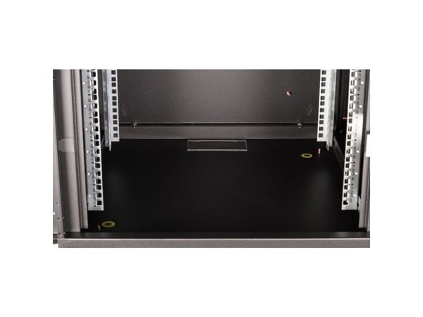 ROLINE 26.21.0171, Veggmonterbar hylle, 7U, Nøkkellås, Rack skinner, 18 kg, Sort