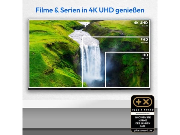 MEDION LIFE X15517 (MD 31642), 139,7 cm (55"), 3840 x 2160 piksler, LCD, Smart TV, Wi-Fi, Svart