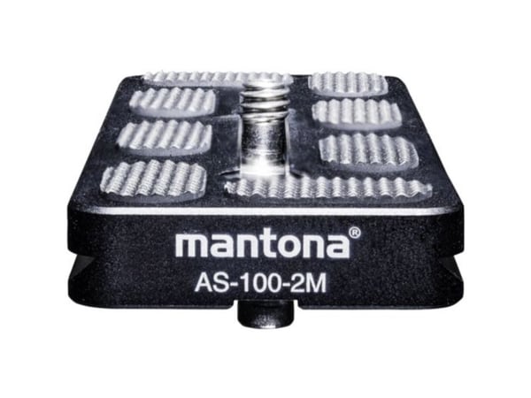Mantona AS-100-2M snabbkopplingsplatta med utvändig gänga 1/4, 3/8