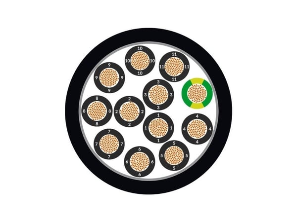 LAPP 1026128-50 Släppkedjekabel ÖLFLEX® FD 891 7 G 1 mm² Svart 50 m