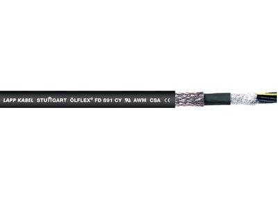 LAPP 1027303/50 Kabel för bogseringskedja ÖLFLEX® FD 891 CY 3 G 1,5 mm² Svart 50 m