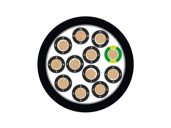 LAPP 1028312/50 Hinausketjun kaapeli ÖLFLEX® FD 891 P 12 G 1,5 mm² Musta 50 m