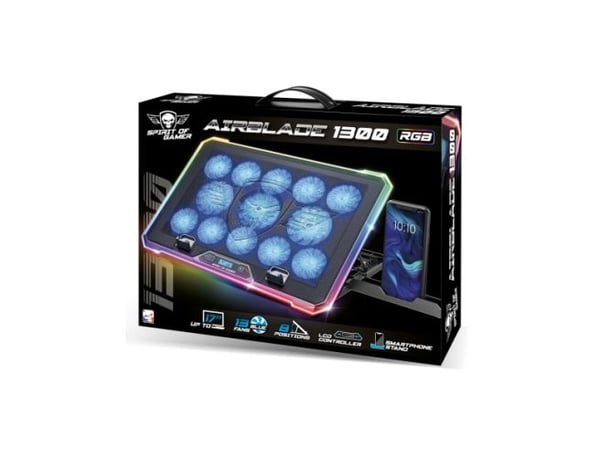 Spirit of Gamer AIRBLADE 1300 RGB, 43,2 cm (17"), 13 kpl, 8 cm, 6 cm, 169 kuutiometriä/min, 25 dB