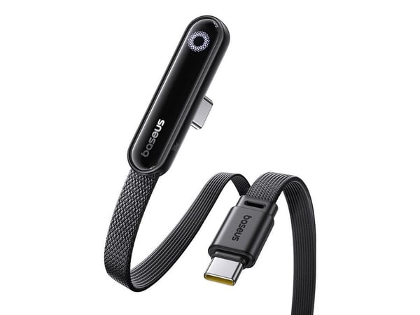 Baseus USB-kabel MVP 3 USB-C - USB-C 100W vinklet 1m - svart